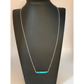 Southwestern Sterling Silver Twilight River Turquoise Pendant Necklace