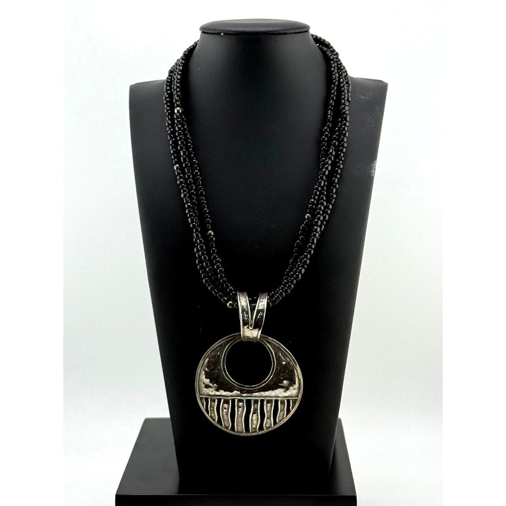 Silpada Sterling Silver 'Cascading Waves' Circle Pendant Necklace