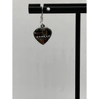 Vintage 925 Sterling Silver Gemstone Heart Earrings