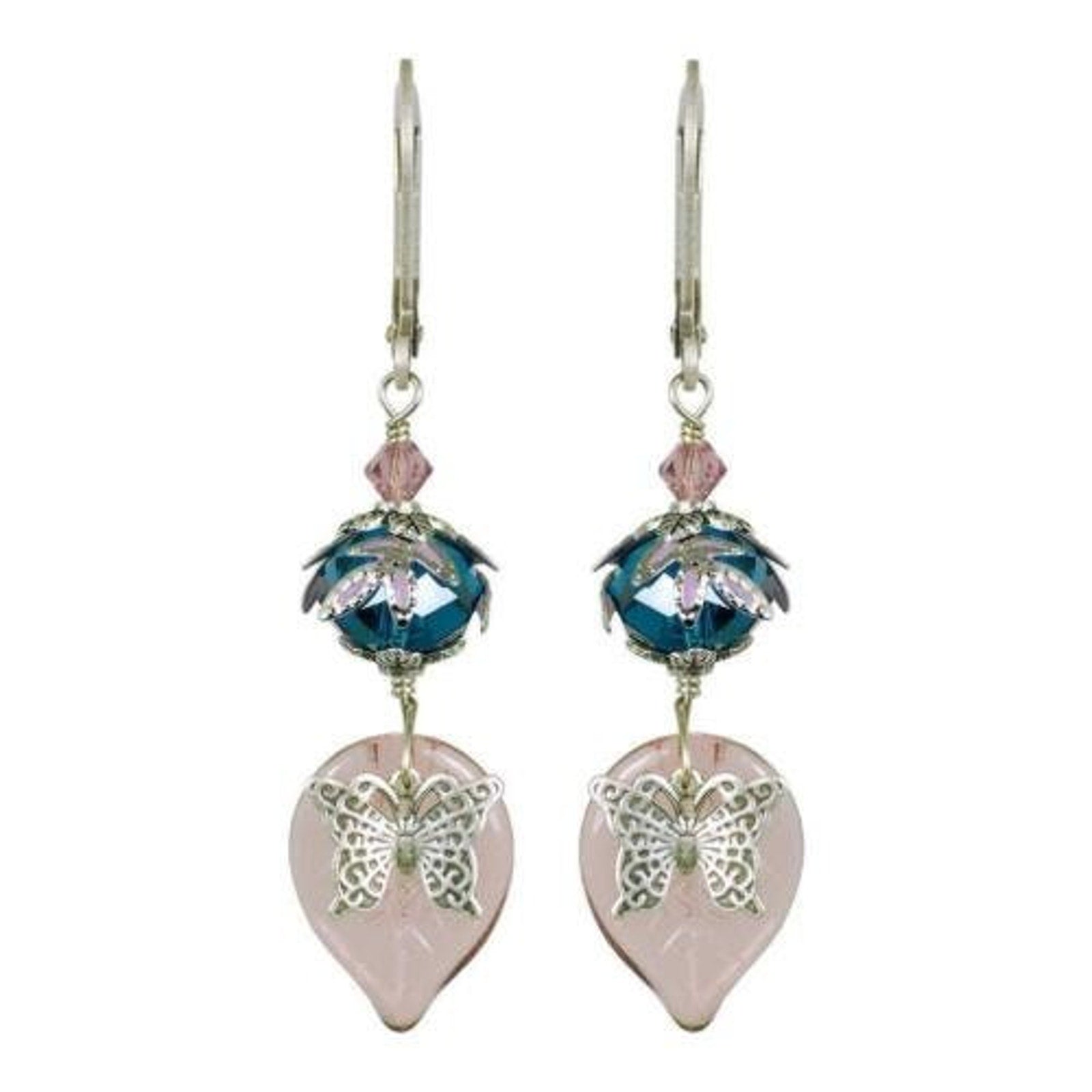NoMonet Fairyland Sweet Nectar Earrings Lavender and Blue