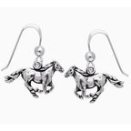 925 Sterling Silver Dainty Running Horse Wire Earrings
