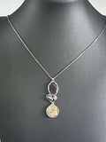 Silpada Sterling Silver Long Chain Multiple Gemstone Pendant Necklace