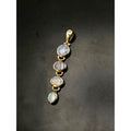 Sterling Silver Multiple Black Opals Pendant