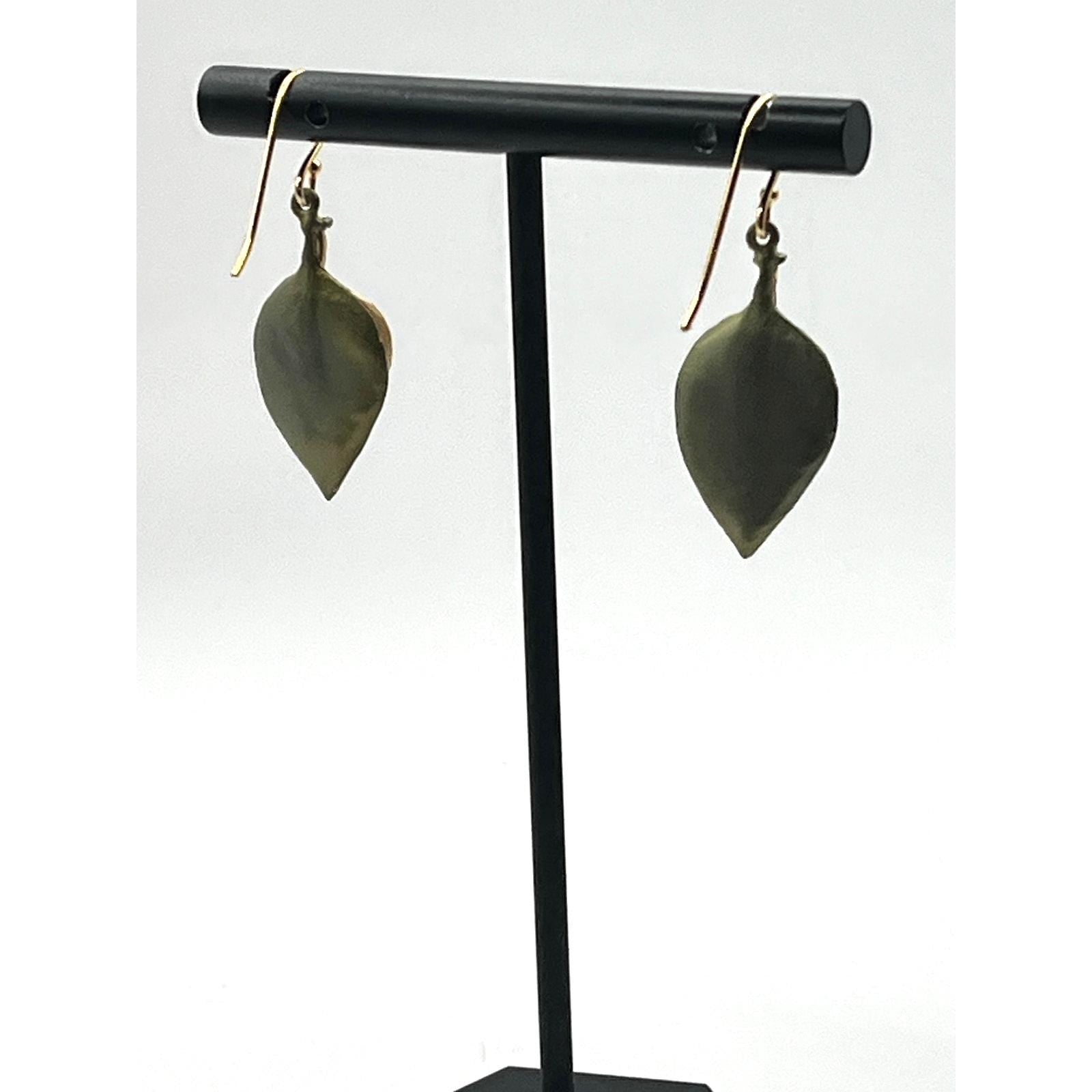 Michael Michaud Sweet Basil Two Tone Wire Earrings