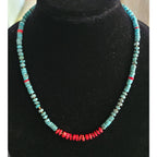 'Chaco Canyon' - Natural Turquoise Coral Necklace, Native American