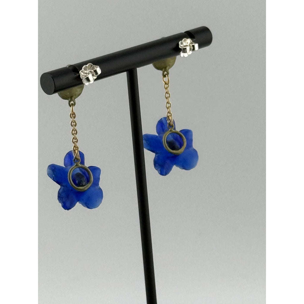 Michael Michaud Wild Blue Violet Drop Post Earrings