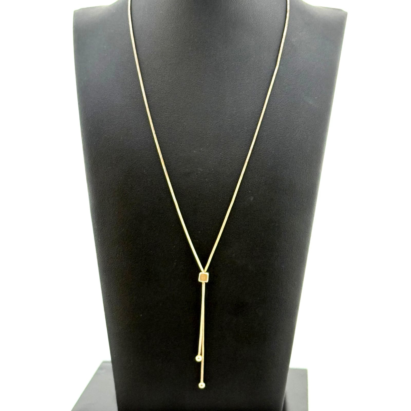 925 Sterling Silver Lariat Style Snake Chain Necklace