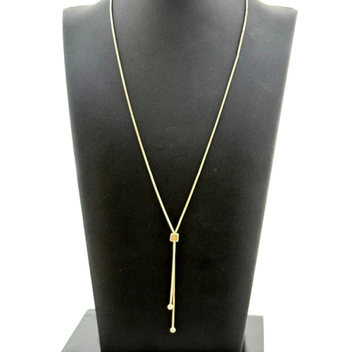 925 Sterling Silver Lariat Style Snake Chain Necklace