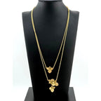Michael Michaud Hydrangea Double Layer Pendant Necklace