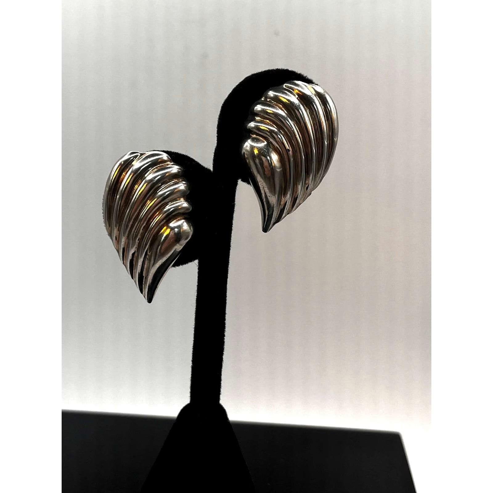 Native American Signed 925 Sterling Silver Earrings