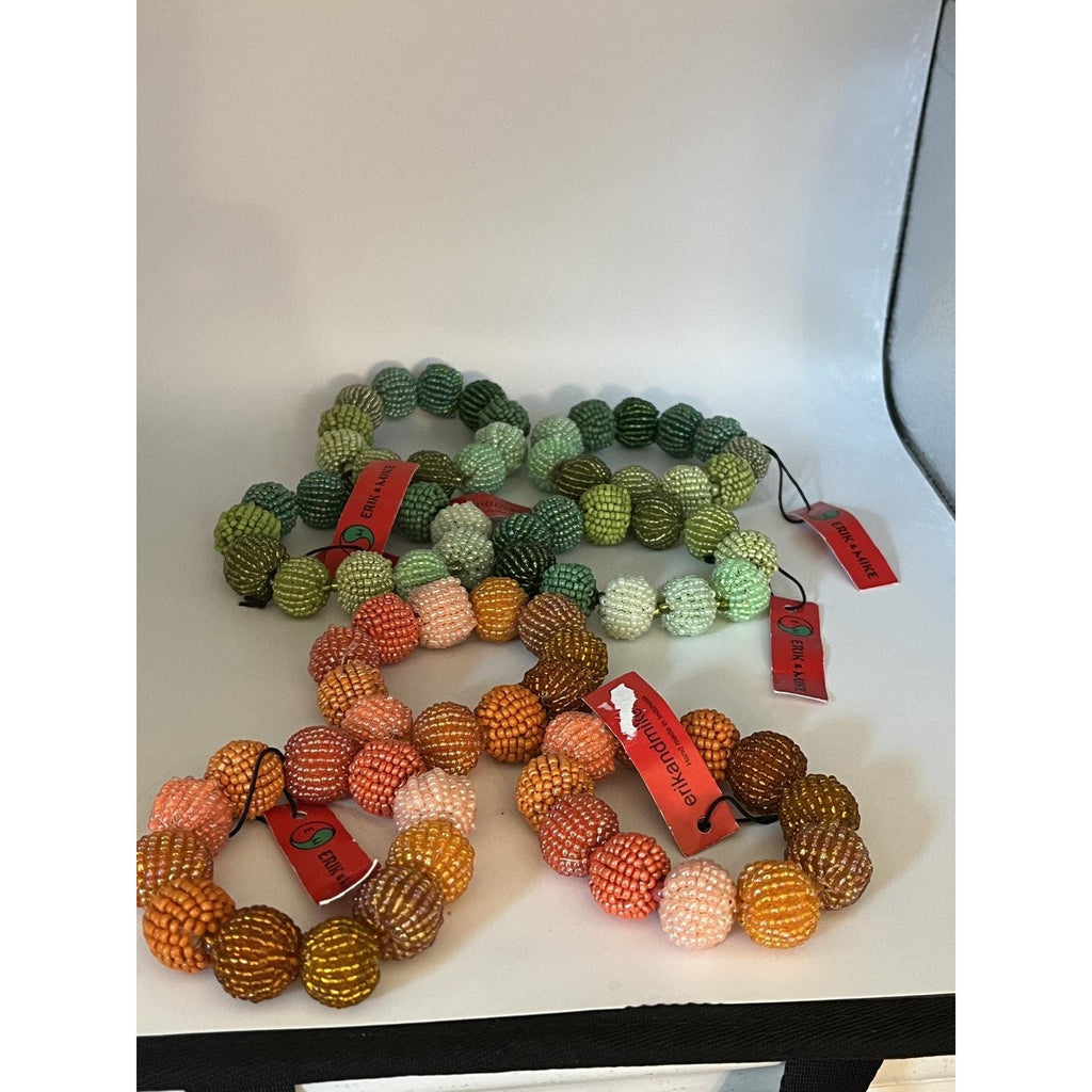 Erik & Mike Handmade Medium Seed Bead Ball Bracelets - Various Colors