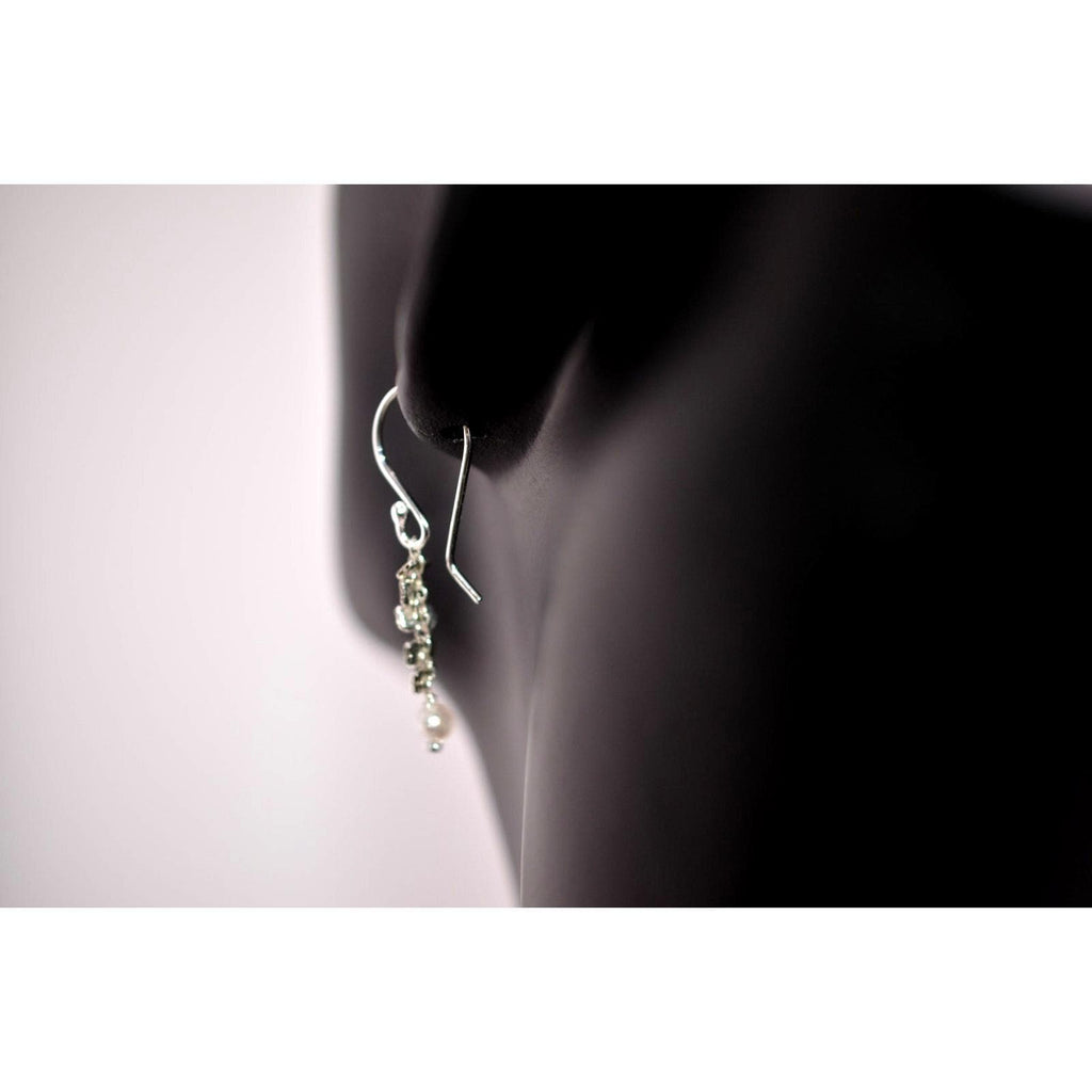 Catherine Weitzman Sterling Silver Keishi Pearl Dangle Earrings