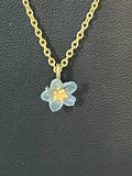 Michael Michaud Forget-Me-Not Single Flower Pendant Necklace