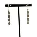 Jane Diaz Sterling Silver Tear Drop Cascade Earrings