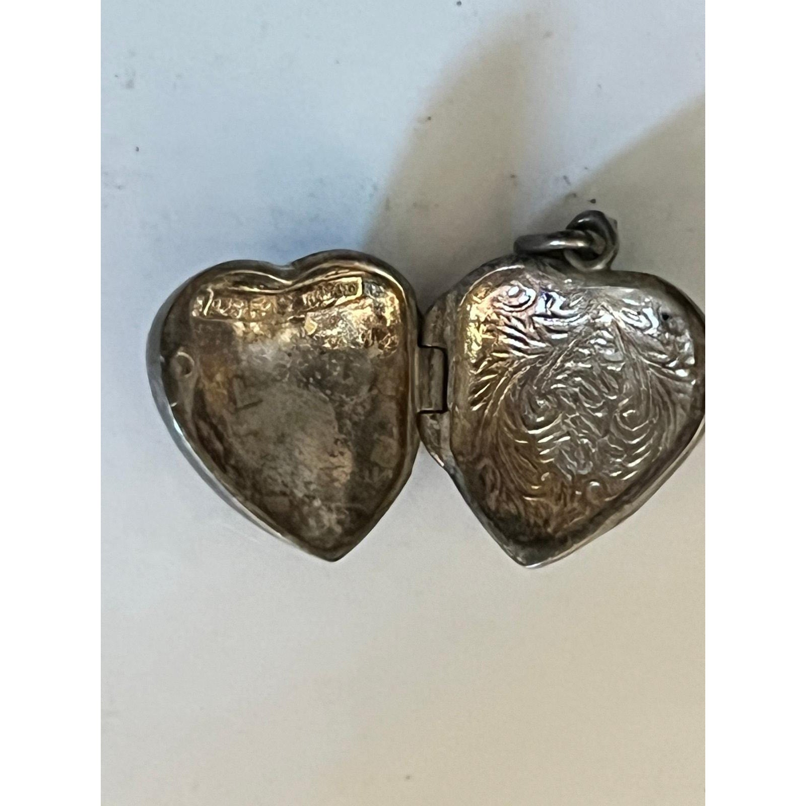 Oxidized sterling silver marcasite heart shape locket