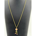 Michael Michaud Peach Blossom Dainty Drop Pendant Necklace