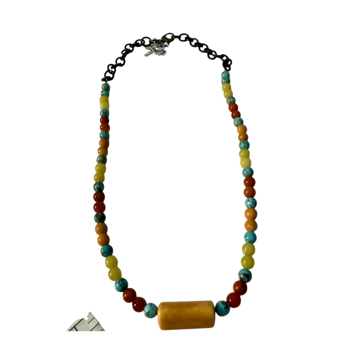 Navajo Artist Mary W. Roanhorse Multicolor Gemstones Necklace