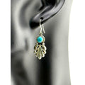 Verley Betone Navajo Sterling Silver Turquoise Dangling Earrings