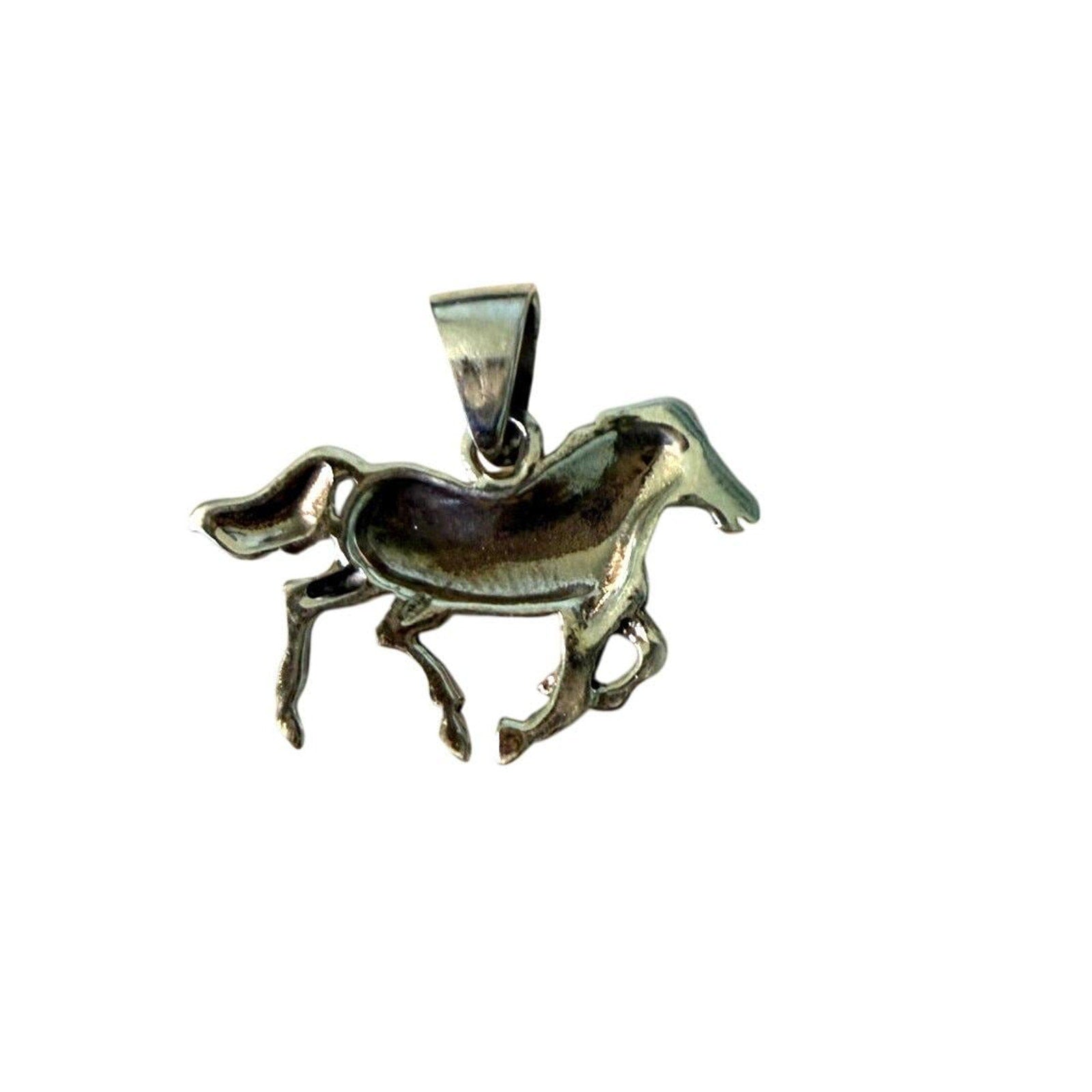 Sterling Silver Running Horse Pony Charm Pendant