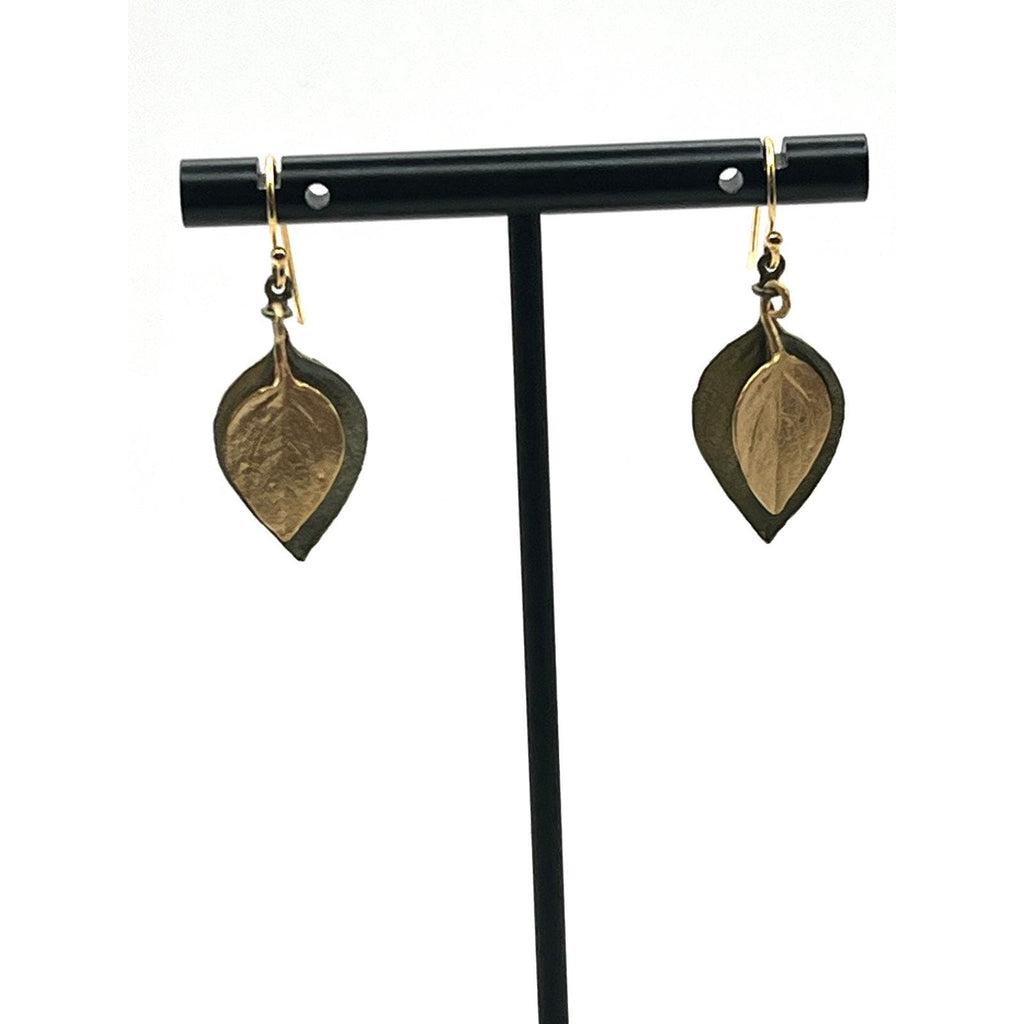 Michael Michaud Sweet Basil Two Tone Wire Earrings