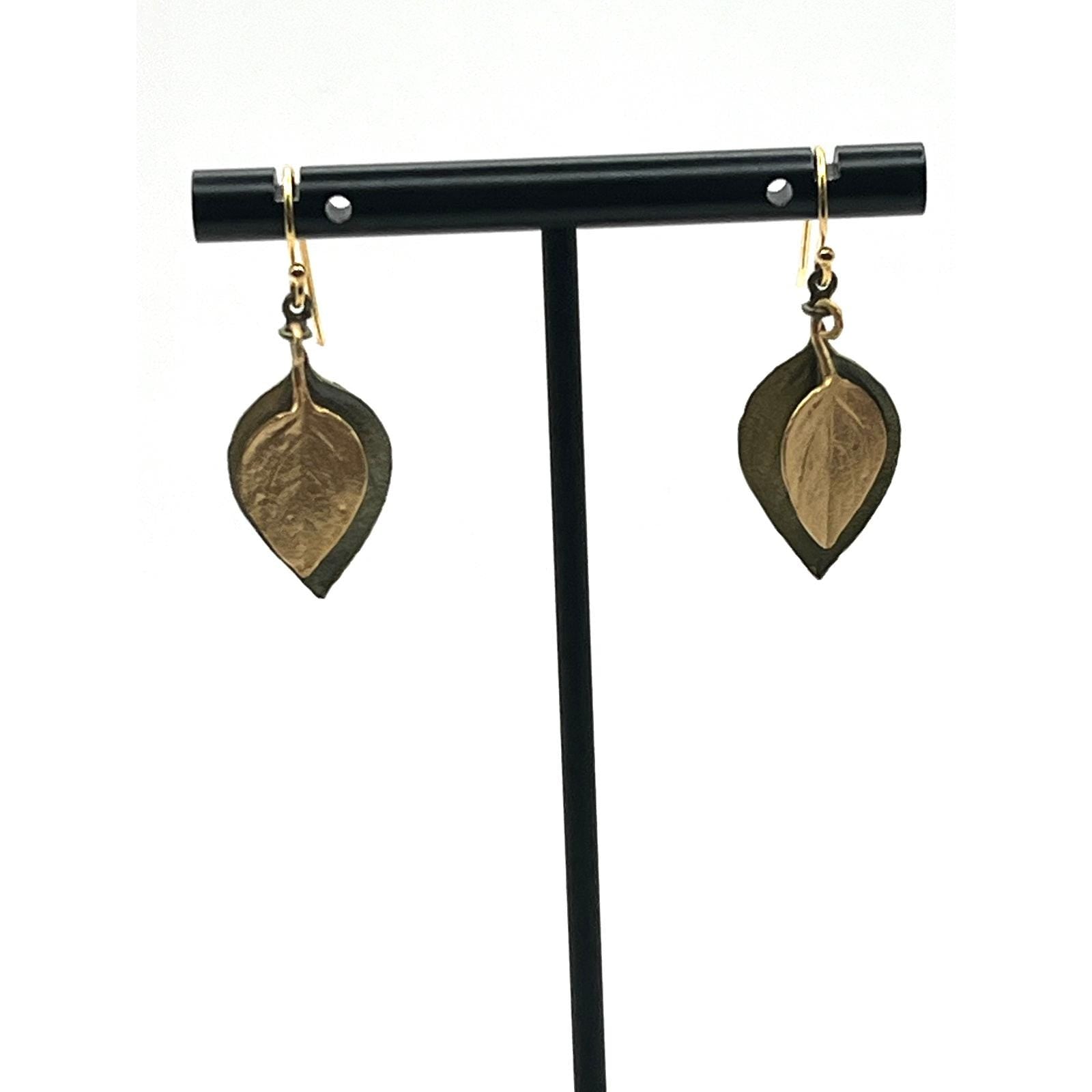 Michael Michaud Sweet Basil Two Tone Wire Earrings