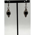 Vintage 925 Sterling Silver Navajo C. Jones Emerald Earrings RARE