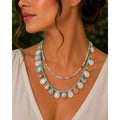 Native American Navajo Mary Roanhorse Amazonite Beaded Necklace Set