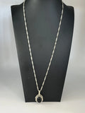 925 Sterling Silver Italian Chain and Onyx Locket Necklace