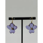 Michael Michaud Purple African Violet Wire Earrings
