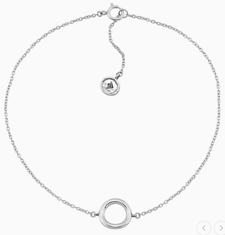 Silpada 'karma' Anklet in Sterling Silver, 9" + 1"