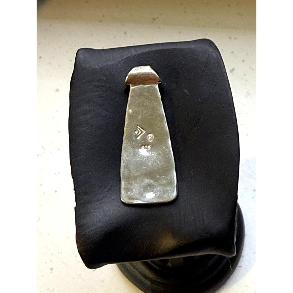 Silpada 925 Sterling Silver Hammered Curved Tie Pendant