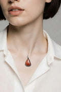 Navajo Donovan Skeets Sterling Silver Rhodochrosite Pendant