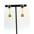 Michael Vincent Michaud 18K Gold Plated Dainty Mosaic Post Earrings