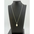 Nadine Leo Mississippi River Pearl Co Sterling Large Pearl Pendant Necklace