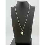 Nadine Leo Mississippi River Pearl Co Sterling Large Pearl Pendant Necklace