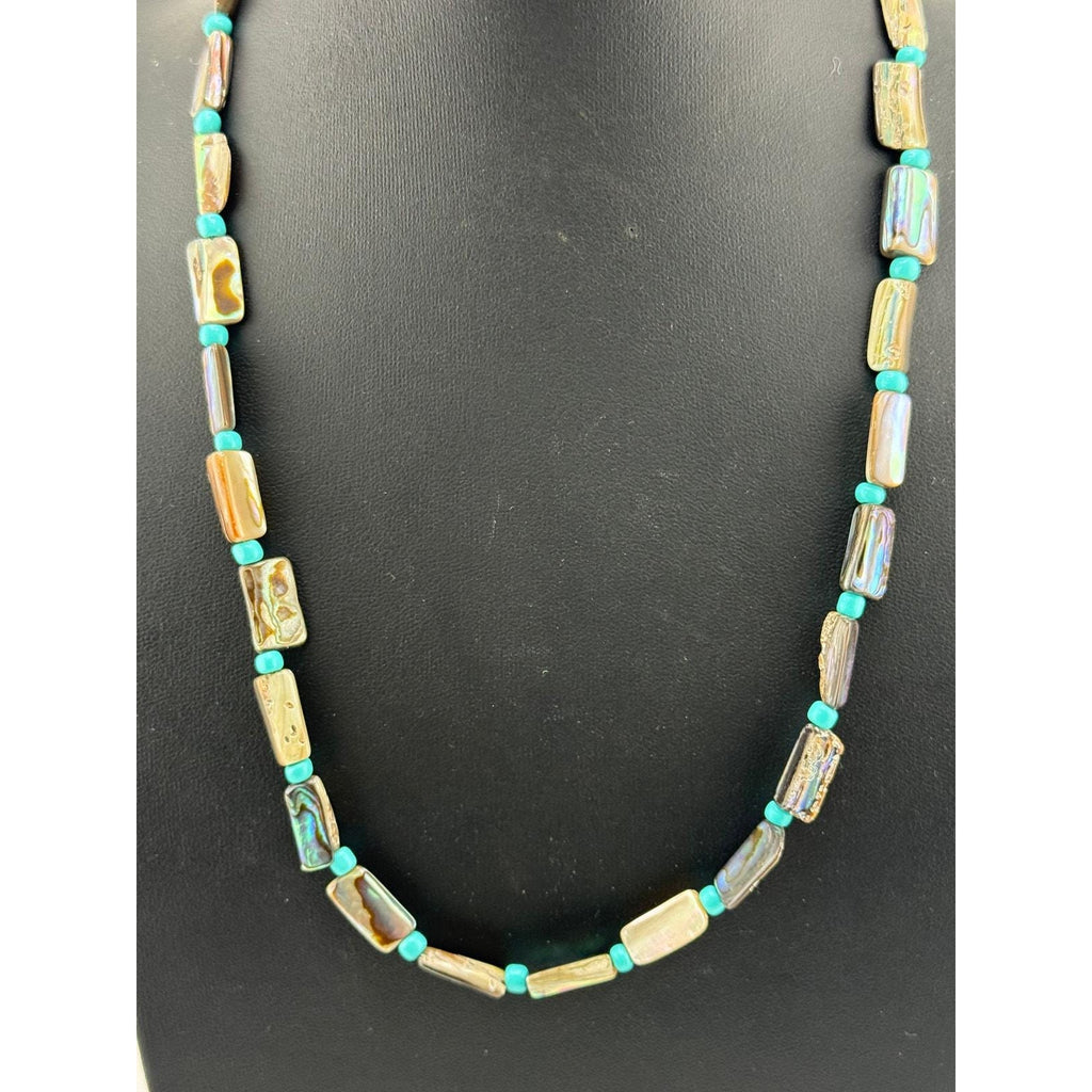 Native American Abalone and Glass Bead Necklace