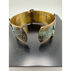 Elaine Coyne Verdigris Patina Brass Three Turtle Cuff Bracelet - Sarasotabydesign