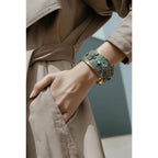 Elaine Coyne Verdigris Patina Brass Turtle Cuff Bracelet - Sarasotabydesign