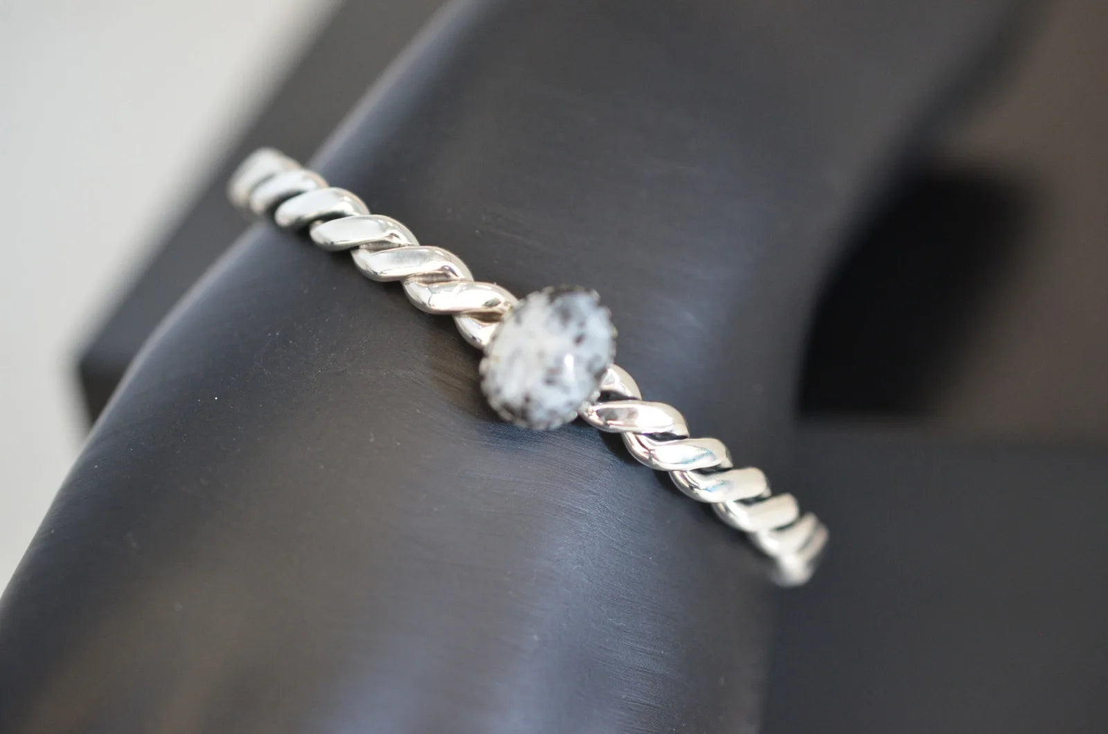 Native American Navajo Sterling White Buffalo Bracelet Cuff Ryntanna Yazzie