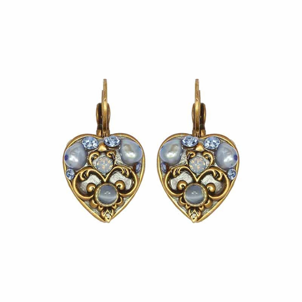 Michal Golan Bluebell Heart Earrings