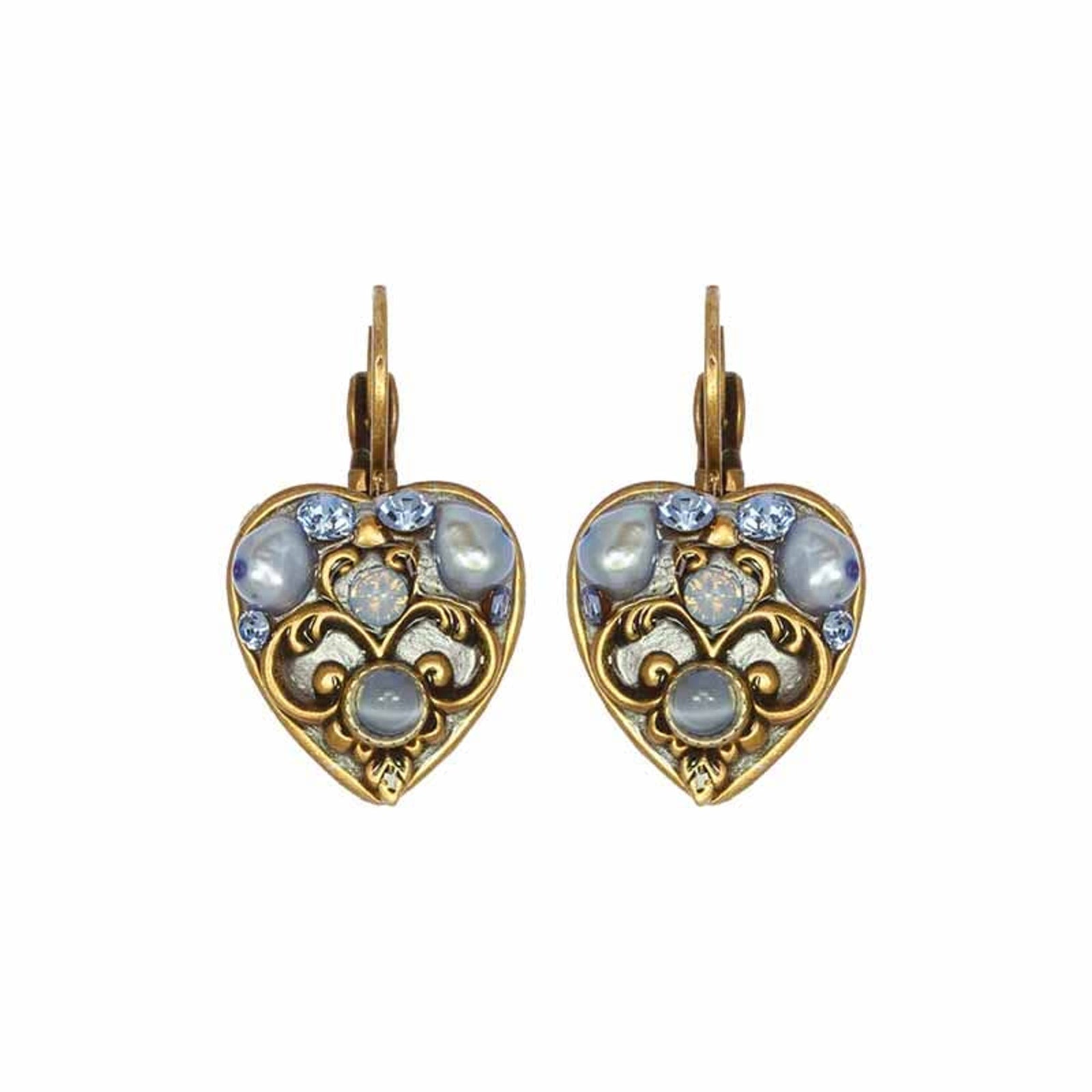 Michal Golan Bluebell Heart Earrings