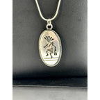 Rare Native American Hopi Clifton Mowa Kokopeli Pendant Necklace