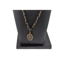 Clay Designs by Glee Crystal Beads Pewter Pendant Necklace