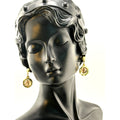 Karine Sultan 24K Gold Plated Bead Drop Dangle Earrings