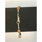 950 Sterling silver marquise shape bezel set jasper bracelet