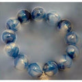 Chunky Iridescent Bead Stretch Bracelet Navy