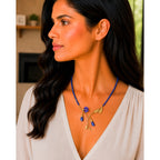 Michael Michaud Vintage False Indigo Pendant Necklace