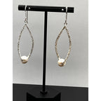 Vintage Milor 925 Sterling Silver Pearl Dangle Earrings