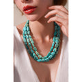 Navajo Mary W Roanhorse Multi Strand Magnesite Choker Necklace