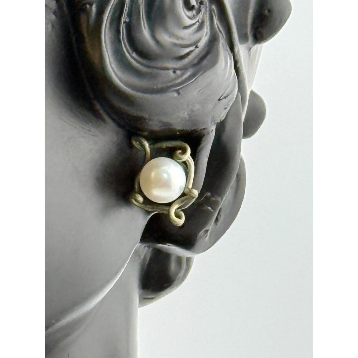 Michael Michaud Pea Pod Pearl Post Stud Earrings